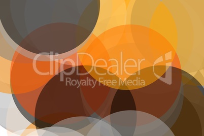 Abstract grey orange circles illustration background