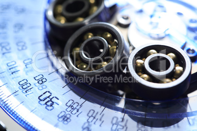Ball Bearings And Protractor