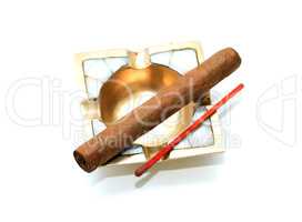 Cigar On Ashtray