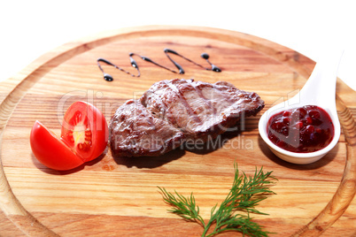 Grilled Meat On Wood