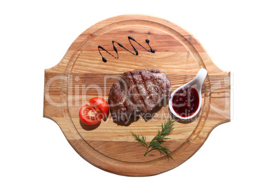 Grilled Meat On Wood