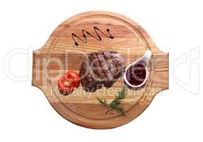 Grilled Meat On Wood