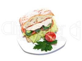 Fish Sandwich On White