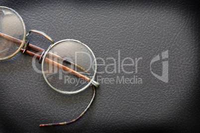 Old Spectacles On Black