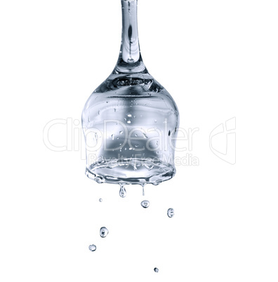 Clean Wineglass On White