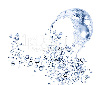 Water Splash On White