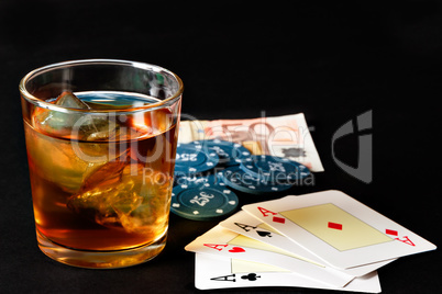 Poker, whiskey and money.