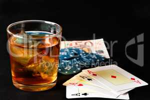 Poker, whiskey and money.