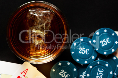 Whisky, poker and money.