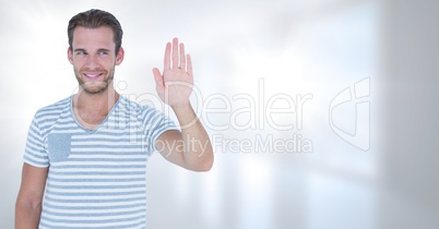 Man waving