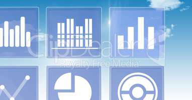 Business chart statistic icons