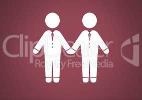 business people couple partners icon
