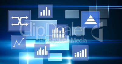 Business chart statistic icons