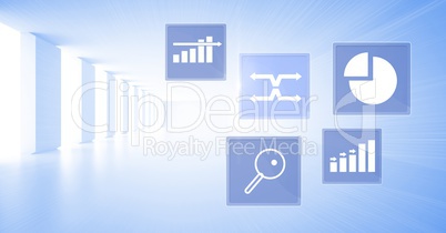 Business chart statistic icons