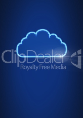 cloud icon with blue background