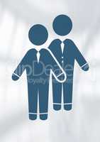 business couple partners icon