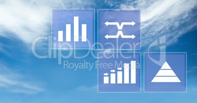 Business chart statistic icons