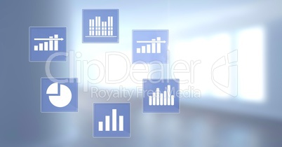 Business chart statistic icons