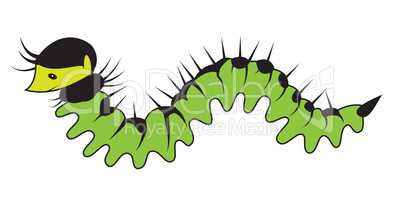 Big cartoon caterpillar