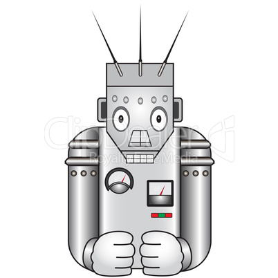 Cartoon retro robot