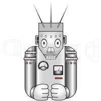 Cartoon retro robot