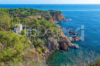 Nice detail from Costa Brava coastal in Spain, La Fosca