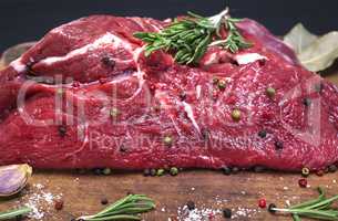 raw beef tenderloin with pepper