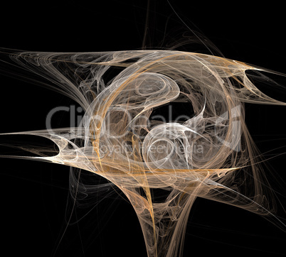 image of one Digital Fractal on Black Color