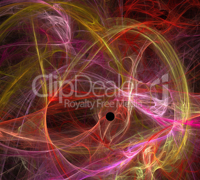 image of one Digital Fractal on Black Color