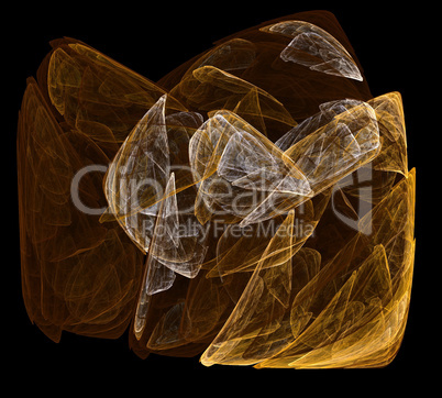 image of one Digital Fractal on Black Color