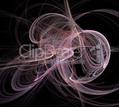 image of one Digital Fractal on Black Color