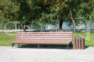 bench at dry sunny day