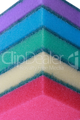 many foam rubber  sponge