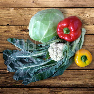 Group of different vegetables on the table.