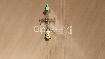 Tractor with a seeder