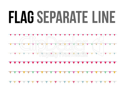 Vector colorful flag separate line design layout component