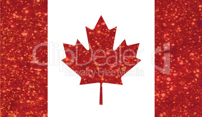 Luxury red glitter Canada country flag icon