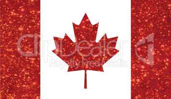Luxury red glitter Canada country flag icon