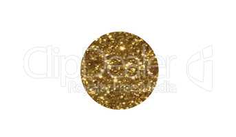 Luxury golden glitter Japan country flag icon