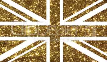 Golden Luxury glitter United Kindom UK country flag icon