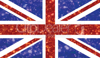 Blue and red Luxury glitter United Kindom UK country flag icon