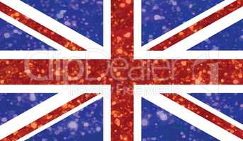 Blue and red Luxury glitter United Kindom UK country flag icon