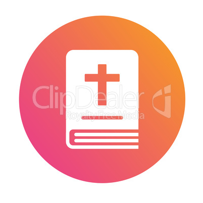 The isolated colorful gradient holy bible book icon
