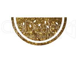 Vector golden glitter and shinny fruit watermelon icon