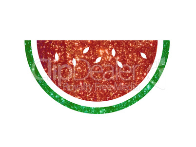 vector red and green glitter fruit watermelon icon