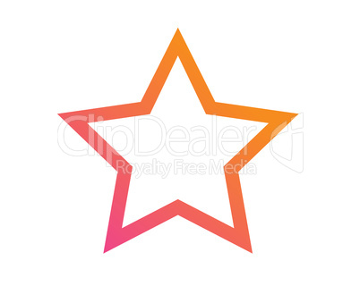 vector gradient orange to pink star diamond icon