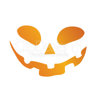 Orange gradient Halloween holiday pumpkin face flat icon