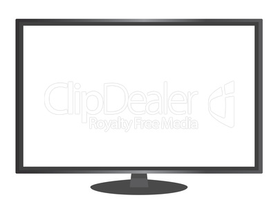 Isolated vector black color 16:9 Aspect Ratio wide screen comput