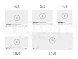 Aspect ratio scale size responsive video player