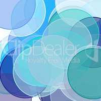 Abstract blue circles illustration background